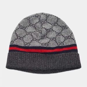 Gucci Grey Wool and Cashmere Beanie